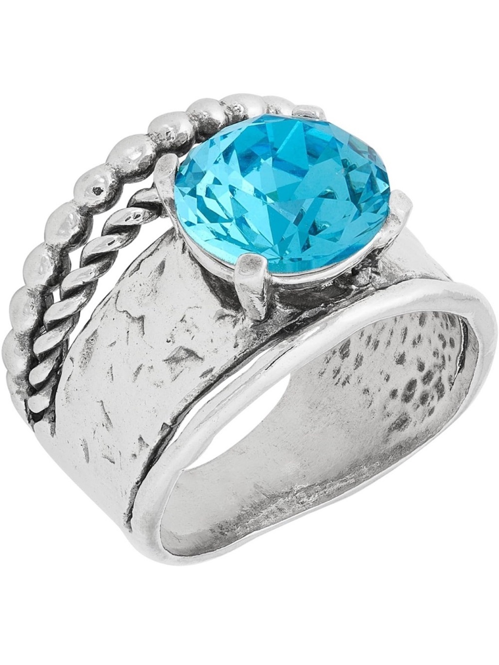 🆕 Silpada Sterling Silver Ring 9 925
Bright Aqua Blue Stone GLACIAL BEAM NIB 10